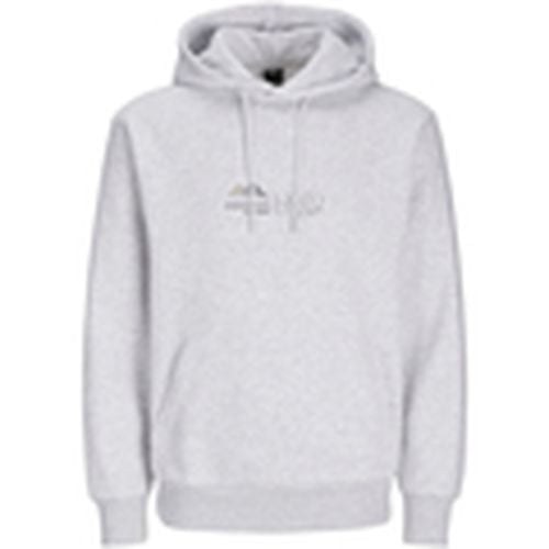 Jersey 12266908 JCOLIMA LOGO SWEAT HOOD BF LIGHT GREY MELANGE para hombre - Jack & Jones - Modalova