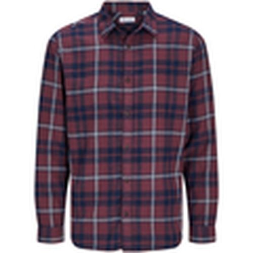 Camisa manga larga 12258429 JJJOSHUA FALL FLANNEL SHIRT LS VINEYARD WINE para hombre - Jack & Jones - Modalova