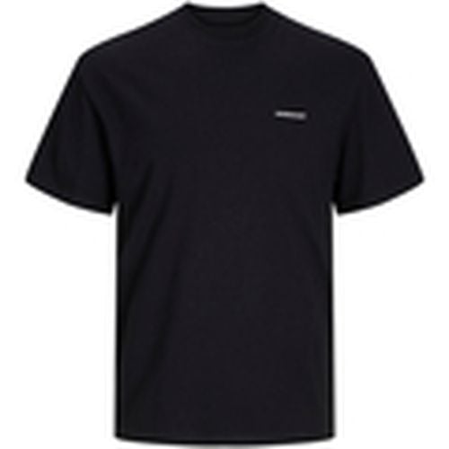 Camiseta 12266453 JCOCHARLIE BACK PRINT TEE SS CREW NECK BLACK para hombre - Jack & Jones - Modalova