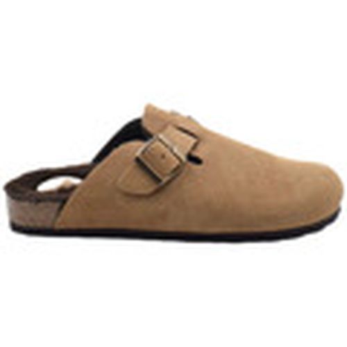 Zuecos Zuecos bio ecologicos de piel camel con pelo para hombre - Biocomfort - Modalova