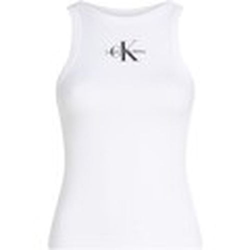 Camiseta tirantes MONOLOGO RIB TANK J20J225301 para mujer - Calvin Klein Jeans - Modalova