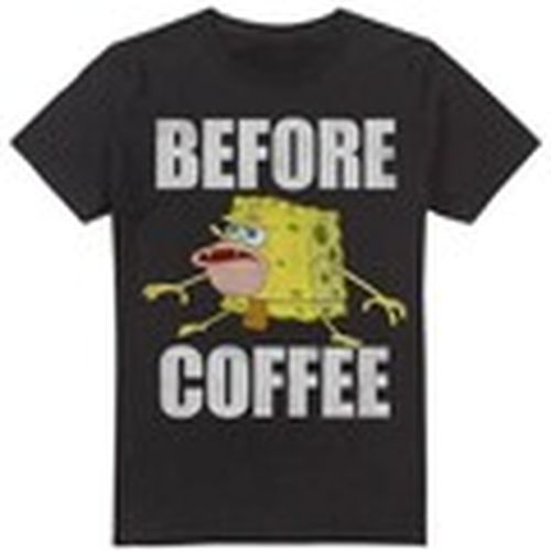 Camiseta Before Coffee Meme para hombre - Spongebob Squarepants - Modalova
