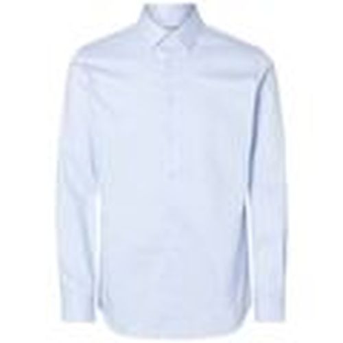 Camisa manga larga 16092939 SLIM-PERFORMANCE-LIGHT BLUE MIXED WITH WHITE para hombre - Selected - Modalova