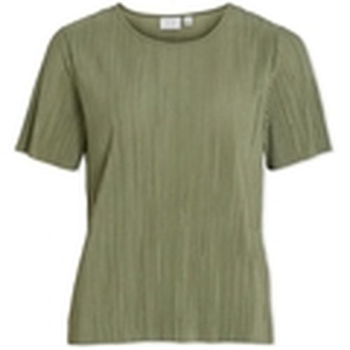 Blusa Noos Top Plisa - Oil Green para mujer - Vila - Modalova