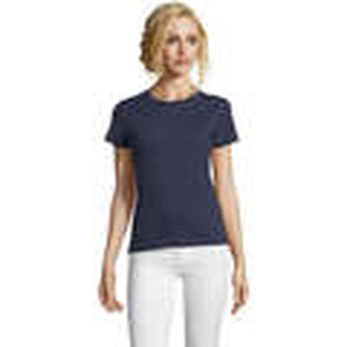 Camiseta Camiseta IMPERIAL FIT color Denim-100% algodón semi-peinado para mujer - Sols - Modalova