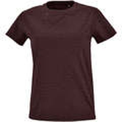 Camiseta Camiseta IMPERIAL FIT color Oxblood-100% algodón semi-peinado para mujer - Sols - Modalova