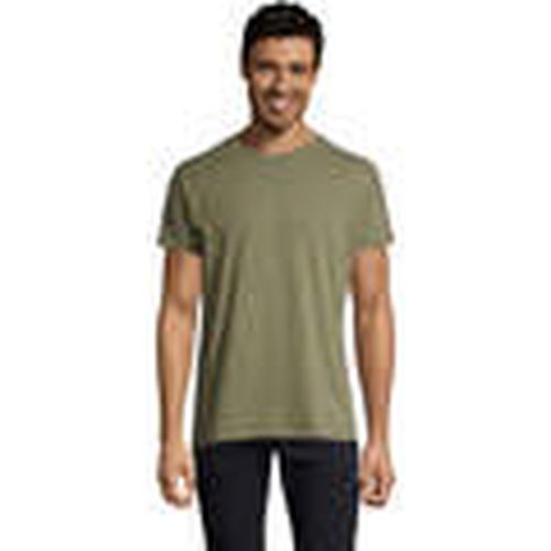 Camiseta Camiseta IMPERIAL FIT color Caqui-100% algodón semi-peinado para hombre - Sols - Modalova