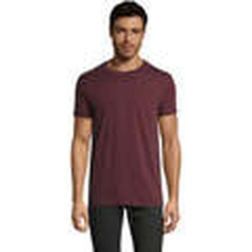 Camiseta Camiseta IMPERIAL FIT color Oxblood-100% algodón semi-peinado para hombre - Sols - Modalova