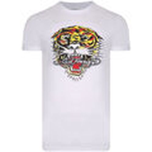 Camiseta Tiger mouth graphic t-shirt white para hombre - Ed Hardy - Modalova