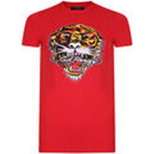 Camiseta Tiger mouth graphic t-shirt red para hombre - Ed Hardy - Modalova