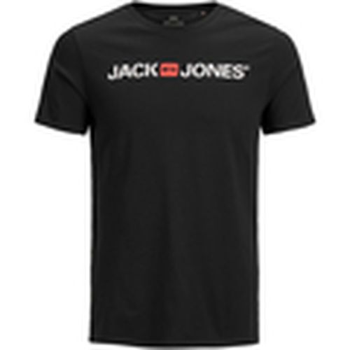 Camiseta 12137126 JJECORP LOGO TEE SS CREW NECK NOOS BLACK/SLIM FIT para hombre - Jack & Jones - Modalova