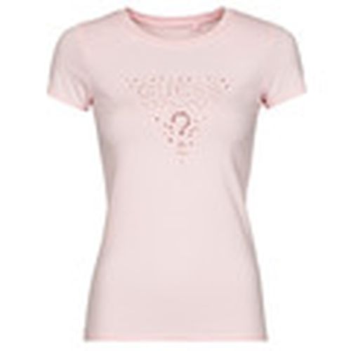 Camiseta SS EYELET FLORAL LOGO R3 para mujer - Guess - Modalova