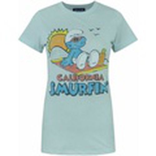 Camiseta manga larga California Smurfin' para mujer - Junk Food - Modalova