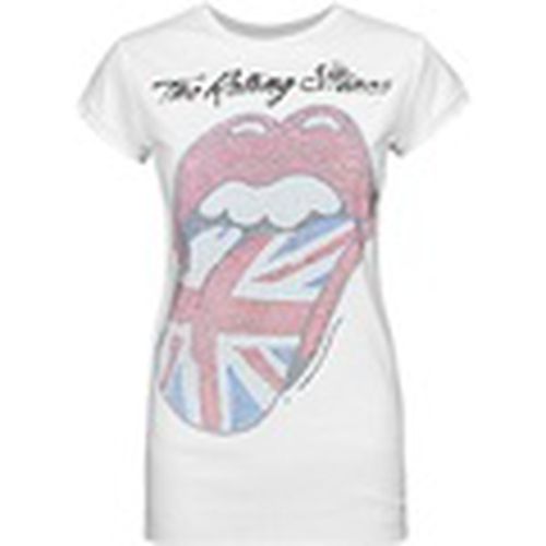 Camiseta manga larga UK Diamante Lick para mujer - Amplified - Modalova