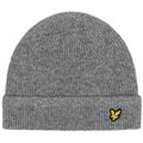 Sombrero HE305CL RACKED RIB BEANIE-T28 MID GREY MARL para hombre - Lyle & Scott - Modalova