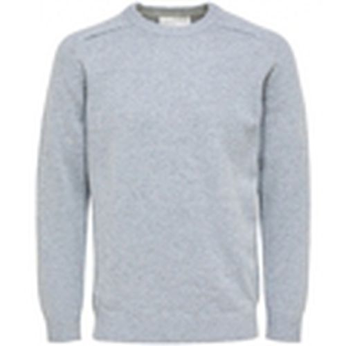 Jersey Wool Jumper New Coban - Medium Grey Melange para hombre - Selected - Modalova