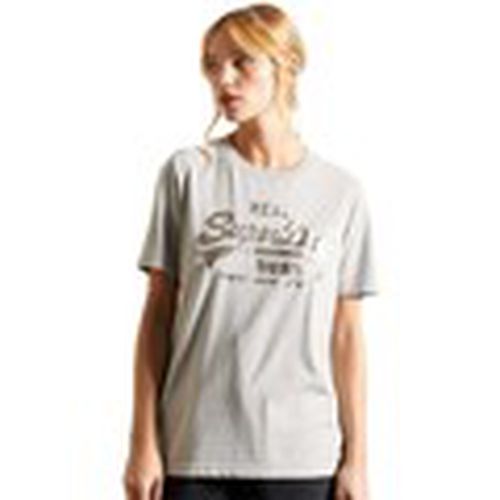 Camiseta Real vintage logo para mujer - Superdry - Modalova