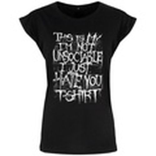 Camiseta manga larga Im Not Unsociable para mujer - Grindstore - Modalova