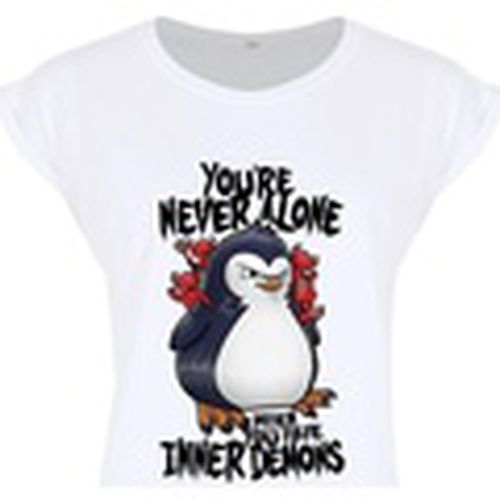 Camiseta manga larga You're Never Alone When You Have Inner Demons para mujer - Psycho Penguin - Modalova