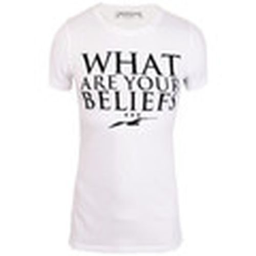 Camiseta T-Shirt Libertalia-Républic What are your beliefs blanc para mujer - Libertalian-Républic - Modalova