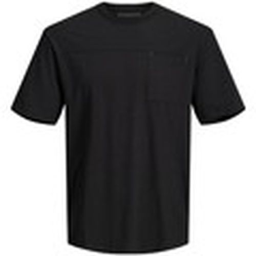 Tops y Camisetas 12205090 CREW NECK-BLACK RELAXED FIT para hombre - Jack & Jones - Modalova
