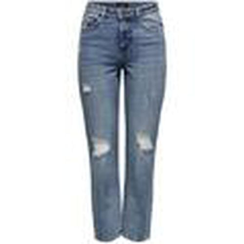 Jeans ONLFINE LIFE HI RISE ST STUD ANK DNM para mujer - Only - Modalova