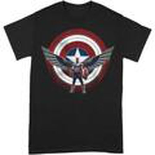 Camiseta manga larga Shield Chest Pose para hombre - Marvel - Modalova