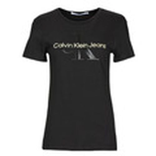 Camiseta GLOSSY MONOGRAM SLIM TEE para mujer - Calvin Klein Jeans - Modalova