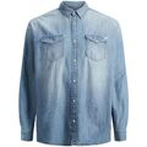 Camisa manga larga 12143934 SHERUDAN-MEDIUM BLUE DENIM para hombre - Jack & Jones - Modalova