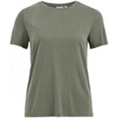 Jersey Modala O Neck T-Shirt - Four Leaf Clover para mujer - Vila - Modalova