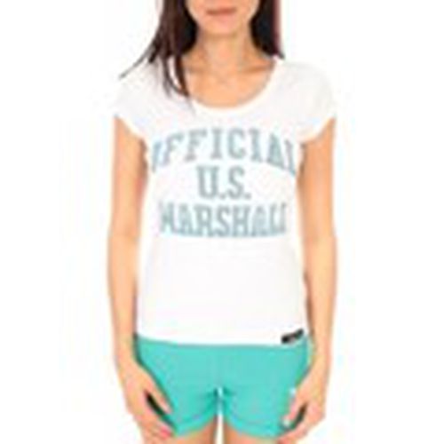 Camiseta T-shirt US Marshall blanc F.T111 para mujer - Sweet Company - Modalova