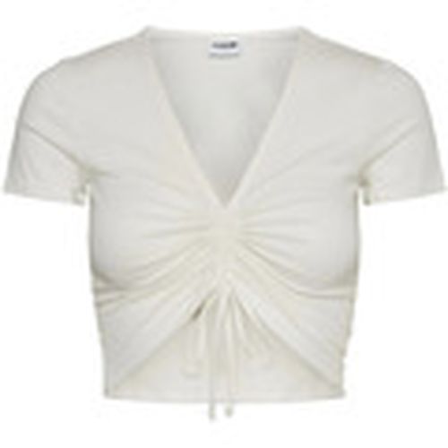 Tops y Camisetas Camiseta blanca ajustable manga corta para mujer - Noisy May - Modalova