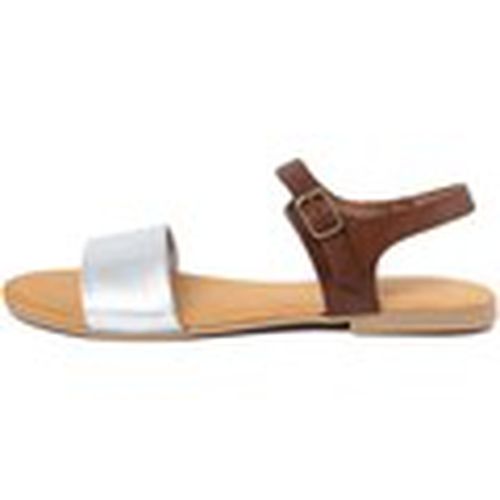 Sandalias 704_MARRONE_ARGENTO para mujer - Lionellaeffe Eccellenza Toscana - Modalova