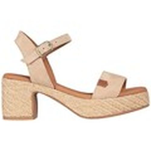 Sandalias SANDALIAS DE PIEL DE SERRAJE CON TACÓN EN YUTE BELLE para mujer - Popa - Modalova