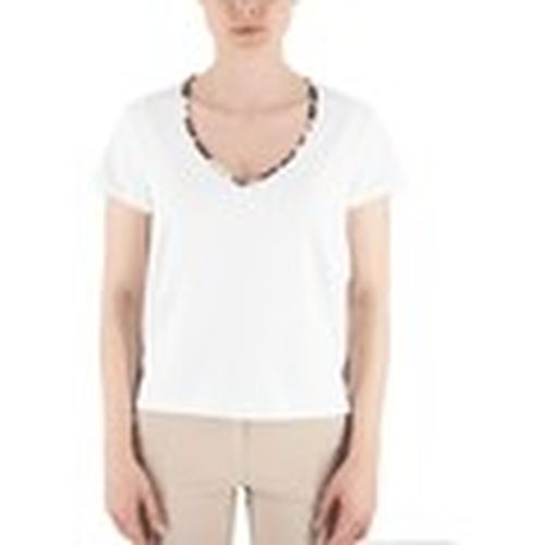 Tops y Camisetas Camiseta Cuello V Vaca Blanca para mujer - Devid Label - Modalova
