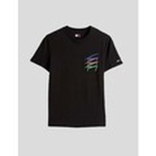 Camiseta CAMISETA REGULAR TWISTED SIGNATURE TEE BLACK para hombre - Tommy Jeans - Modalova