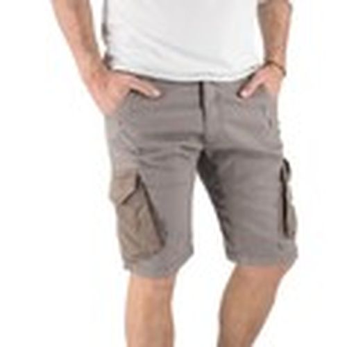 Pantalones Bermuda Cargo Culebra Nuevo Tabaco para hombre - Devid Label - Modalova