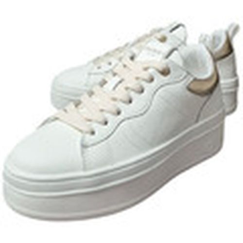 Jeans SNEAKERS PLATFORM IN PELLE CON LOGO Art. 252TCP024 para mujer - Twin Set - Modalova