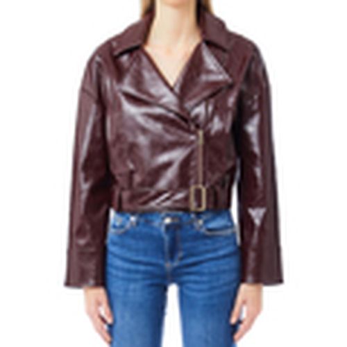 Cazadora de cuero UF5231E1038 para mujer - Liu Jo - Modalova