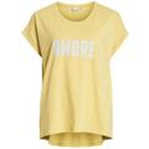 Camiseta 14108642-Pale Banana para mujer - Vila - Modalova
