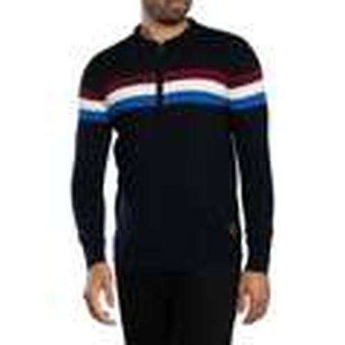 Chaqueta de punto Polo de punto con cremallera y manga larga con bloques de color para hombre - Trojan - Modalova