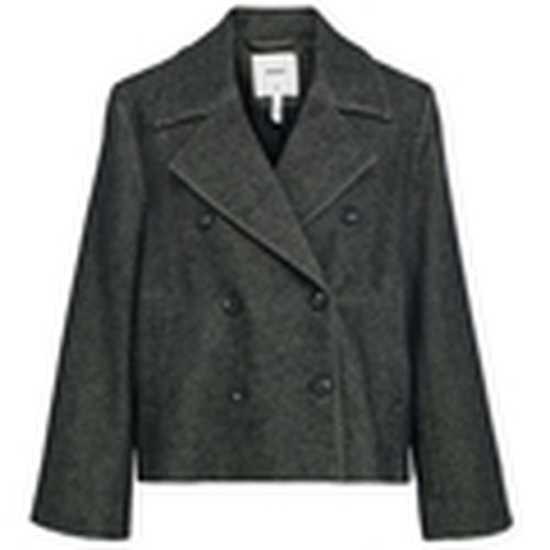 Chaqueta Noos Keily Short Jacket - Medium Grey Melange/Black para mujer - Object - Modalova