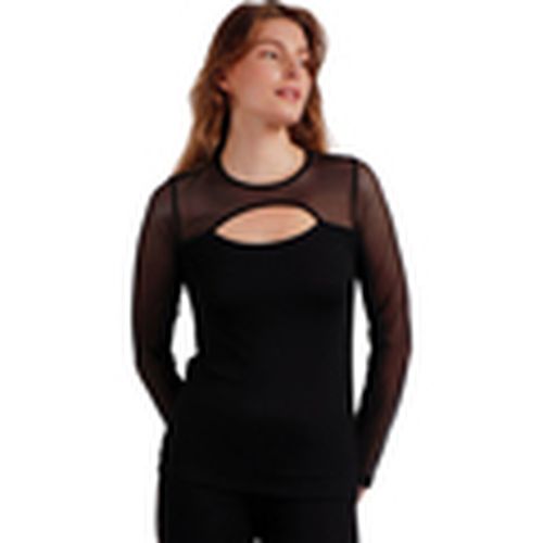 Blusa Top de manga larga con cuello abierto tul Christmas para mujer - Admas - Modalova