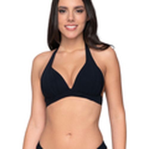 Bañador Top de bañador triangular plisado y ajustado BLUE la para mujer - Luna Splendida - Modalova