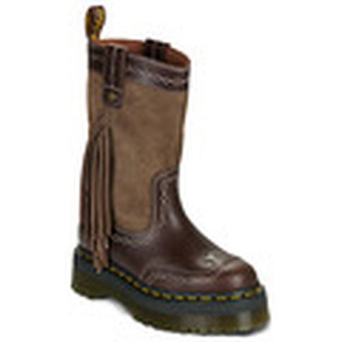 Botas planas FRINGE MID PULL ON BOOT DARK BROWN CLASSIC PULL UP+BRONX SUEDE para mujer - Dr. Martens - Modalova