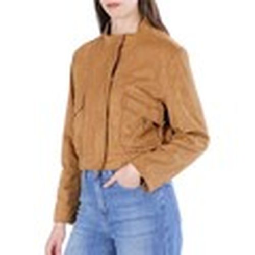 Cazadora de cuero C7JG0040-PE26-M017 para mujer - Café Noir - Modalova