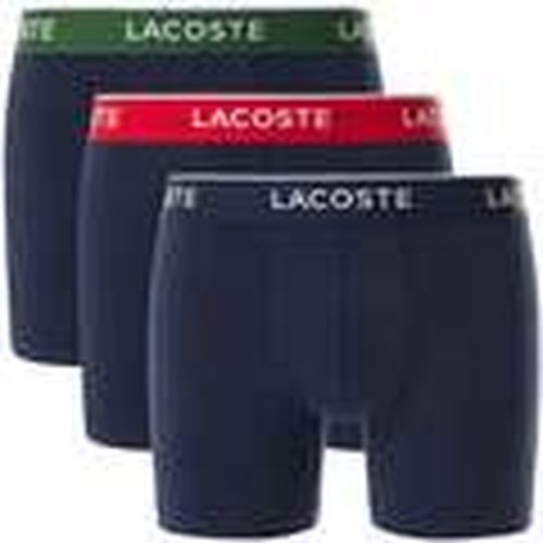 Boxer 3 Pack Cotton Stretch Boxer Briefs Navy/Multi para hombre - Lacoste - Modalova