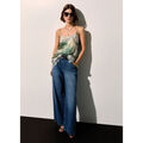 Jeans Vaqueros de pierna ancha con cinturón para mujer - Liu Jo - Modalova