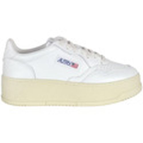 Zapatillas Baskets Medalist Platform cuir de vache blanc non traité para mujer - Autry - Modalova