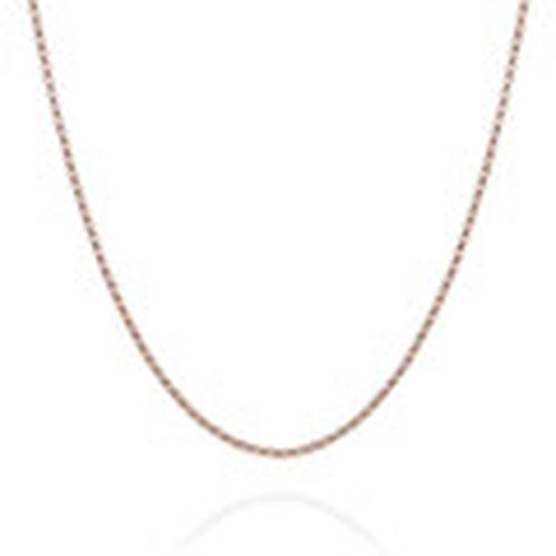 Collar Cadena de plata 45 cm con baño de rosa 18k para mujer - Jorge Revilla - Modalova